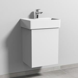 Sanipa 3way Waschtischunterbau für Keramik-Waschtisch Dura Square 45 cm, 1 Tür, Anschlag rechts, mit Push to open