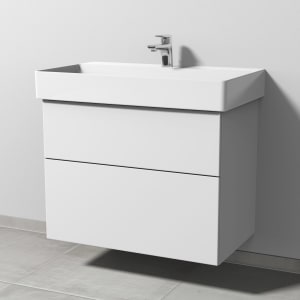 Sanipa 3way Waschtischunterbau für Keramik-Waschtisch Dura Square 80 cm, 2 Auszüge mit Push to open