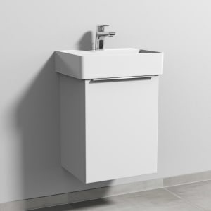 Sanipa 3way Waschtischunterbau für Keramik-Waschtisch Dura Square 45 cm, 1 Tür, Anschlag rechts, mit Aufsatzgriff