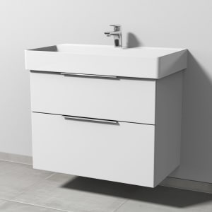 Sanipa 3way Waschtischunterbau für Keramik-Waschtisch Dura Square 80 cm, 2 Auszüge mit Aufsatzgriff
