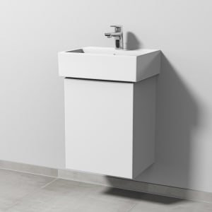 Sanipa 3way Waschtischunterbau für Keramik-Waschtisch Vero Air 45 cm, 1 Tür, Anschlag links, mit Push to open