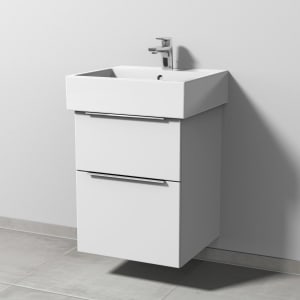 Sanipa 3way Waschtischunterbau für Keramik-Waschtisch Vero Air 50 cm, 2 Auszüge mit Aufsatzgriff