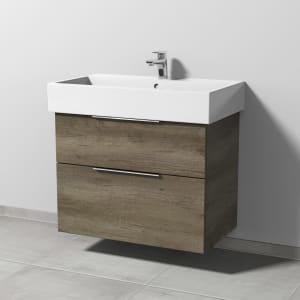 Sanipa 3way Waschtischunterbau für Keramik-Waschtisch Vero Air 80 cm, 2 Auszüge mit Aufsatzgriff