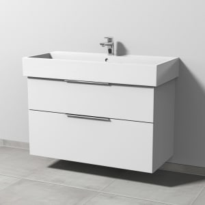 Sanipa 3way Waschtischunterbau für Keramik-Waschtisch Vero Air 100 cm, 2 Auszüge mit Aufsatzgriff