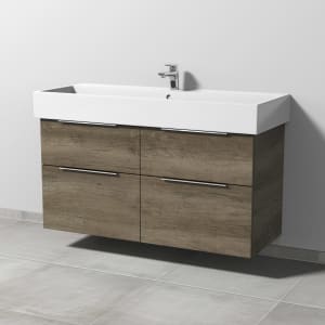 Sanipa 3way Waschtischunterbau für Keramik-Waschtisch Vero Air 120 cm, 4 Auszüge mit Aufsatzgriff
