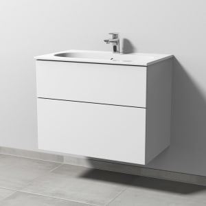 Sanipa 3way Waschtischunterbau für Keramik-Waschtisch Acanto Slim 75 cm, 2 Auszüge mit Push to open
