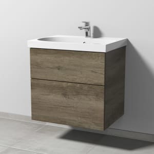 Sanipa 3way Waschtischunterbau für Keramik-Waschtisch Acanto 65 cm, 2 Auszüge mit Push to open