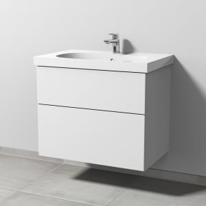 Sanipa 3way Waschtischunterbau für Keramik-Waschtisch Acanto 75 cm, 2 Auszüge mit Push to open