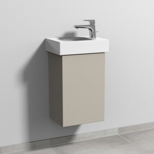 Sanipa 3way Waschtischunterbau für Keramik-Waschtisch iCon 38 cm, 1 Tür, Anschlag rechts, mit Push to open