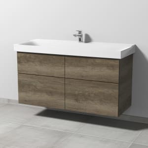 Sanipa 3way Waschtischunterbau für Keramik-Waschtisch Xeno² 120 cm, 4 Auszüge mit Push to open