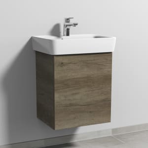 Sanipa 3way Waschtischunterbau für Keramik-Waschtisch Renova Plan 50 cm, 1 Tür, Anschlag rechts, mit Push to open