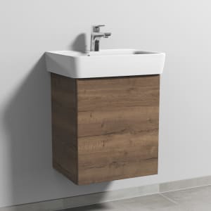 Sanipa 3way Waschtischunterbau für Keramik-Waschtisch Renova Plan 50 cm, 1 Tür, Anschlag rechts, mit Push to open