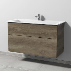 Sanipa 3way Waschtischunterbau für Keramik-Waschtisch Connect Air 104 cm, 2 Auszüge mit Push to open