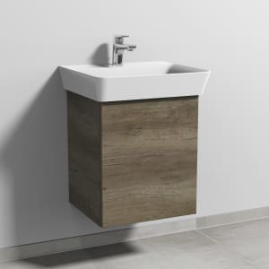 Sanipa 3way Waschtischunterbau für Keramik-Waschtisch Connect Air Cube 50 cm, 1 Tür, Anschlag rechts, mit Push to open