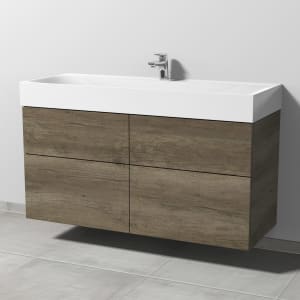 Sanipa 3way Waschtischunterbau für Stahl-Email-Waschtisch Silenio 120 cm, 4 Auszüge mit Push to open