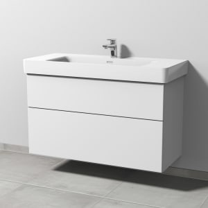 Sanipa 3way Waschtischunterbau für Keramik-Waschtisch Pro S 105 cm, 2 Auszüge mit Push to open