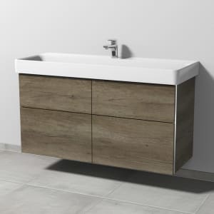 Sanipa 3way Waschtischunterbau für Keramik-Waschtisch Pro S 120 cm, 4 Auszüge mit Griffleisten