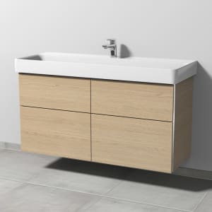 Sanipa 3way Waschtischunterbau für Keramik-Waschtisch Pro S 120 cm, 4 Auszüge mit Griffleisten