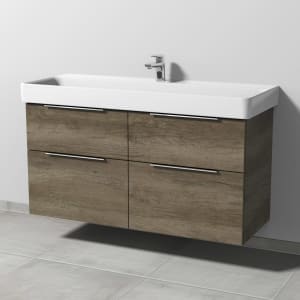 Sanipa 3way Waschtischunterbau für Keramik-Waschtisch Pro S 120 cm, 4 Auszüge mit Aufsatzgriff