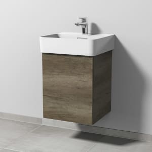 Sanipa 3way Waschtischunterbau für Keramik-Waschtisch Val 45 cm, 1 Tür, Anschlag links, mit Push to open