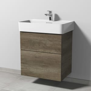 Sanipa 3way Waschtischunterbau für Keramik-Waschtisch Val 60 cm, 2 Auszüge mit Push to open