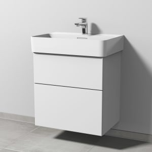 Sanipa 3way Waschtischunterbau für Keramik-Waschtisch Val 60 cm, 2 Auszüge mit Push to open