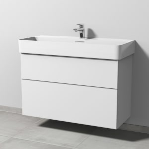 Sanipa 3way Waschtischunterbau für Keramik-Waschtisch Val 95 cm, 2 Auszüge mit Push to open