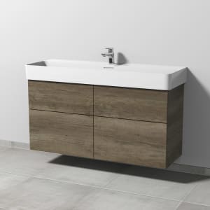 Sanipa 3way Waschtischunterbau für Keramik-Waschtisch Val 120 cm, 4 Auszüge mit Push to open