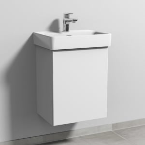 Sanipa 3way Waschtischunterbau für Keramik-Waschtisch Pro S 45 cm, 1 Tür, Anschlag rechts, mit Push to open
