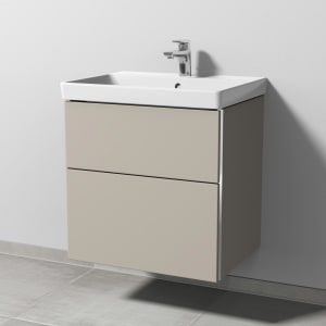 Sanipa 3way Waschtischunterbau für Keramik-Waschtisch Avento 60 cm, 2 Auszüge mit Griffleisten