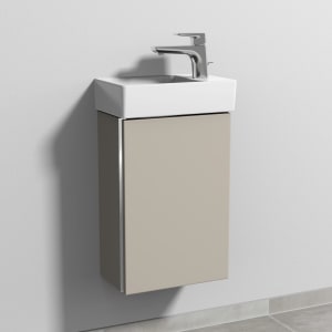 Sanipa 3way Waschtischunterbau für Keramik-Waschtisch Avento 36 cm, 1 Tür, Anschlag rechts, mit Griffleiste