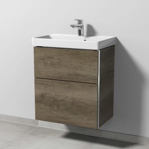 Sanipa 3way Waschtischunterbau für Keramik-Waschtisch Avento 55 cm, 2 Auszüge mit Griffleisten