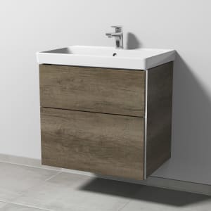 Sanipa 3way Waschtischunterbau für Keramik-Waschtisch Avento 65 cm, 2 Auszüge mit Griffleisten