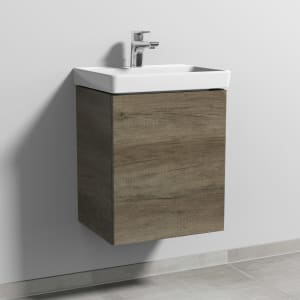 Sanipa 3way Waschtischunterbau für Keramik-Waschtisch Avento 45 cm, 1 Tür, Anschlag rechts, mit Push to open