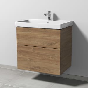 Sanipa 3way Waschtischunterbau für Keramik-Waschtisch Avento 65 cm, 2 Auszüge mit Push to open