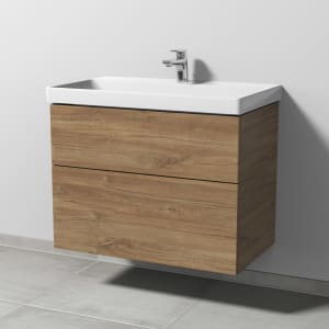 Sanipa 3way Waschtischunterbau für Keramik-Waschtisch Avento 80 cm, 2 Auszüge mit Push to open