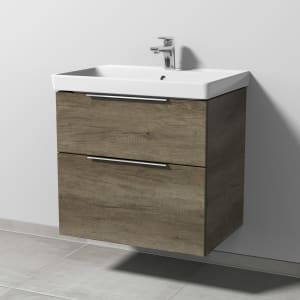 Sanipa 3way Waschtischunterbau für Keramik-Waschtisch Avento 65 cm, 2 Auszüge mit Aufsatzgriff