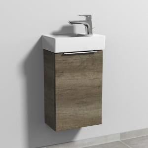 Sanipa 3way Waschtischunterbau für Keramik-Waschtisch Avento 36 cm, 1 Tür, Anschlag rechts, mit Aufsatzgriff