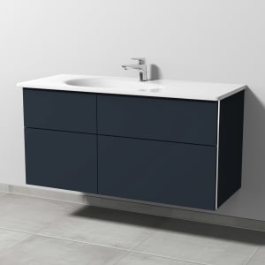 Sanipa 3way Waschtischunterbau für Keramik-Waschtisch Antao 115,5 cm, 4 Auszüge mit Griffleisten