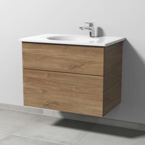 Sanipa 3way Waschtischunterbau für Keramik-Waschtisch Antao 75,5 cm, 2 Auszüge mit Push to open