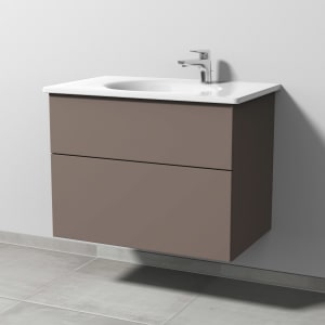 Sanipa 3way Waschtischunterbau für Keramik-Waschtisch Antao 75,5 cm, 2 Auszüge mit Push to open