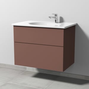 Sanipa 3way Waschtischunterbau für Keramik-Waschtisch Antao 75,5 cm, 2 Auszüge mit Push to open