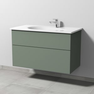 Sanipa 3way Waschtischunterbau für Keramik-Waschtisch Antao 95,5 cm, 2 Auszüge mit Push to open