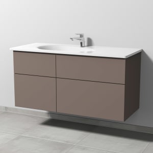 Sanipa 3way Waschtischunterbau für Keramik-Waschtisch Antao 115,5 cm, 4 Auszüge mit Push to open