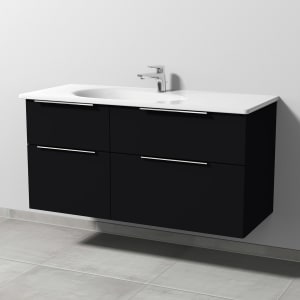 Sanipa 3way Waschtischunterbau für Keramik-Waschtisch Antao 115,5 cm, 4 Auszüge mit Aufsatzgriffen