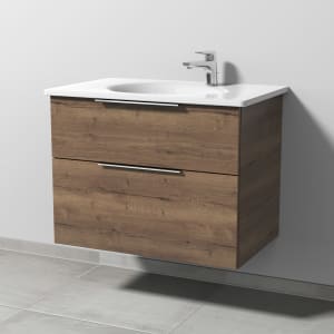 Sanipa 3way Waschtischunterbau für Keramik-Waschtisch Antao 75,5 cm, 2 Auszüge mit Aufsatzgriffen