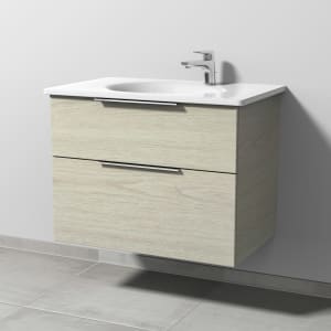 Sanipa 3way Waschtischunterbau für Keramik-Waschtisch Antao 75,5 cm, 2 Auszüge mit Aufsatzgriffen