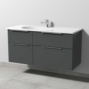 Sanipa 3way Waschtischunterbau für Keramik-Waschtisch Antao 115,5 cm, 4 Auszüge mit Aufsatzgriffen