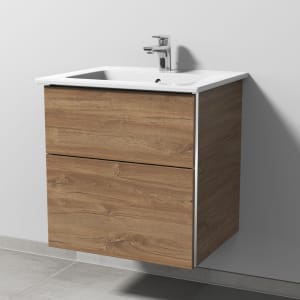 Sanipa 3way Waschtischunterbau für Keramik-Waschtisch Venticello 60 cm, 2 Auszüge mit Griffleisten