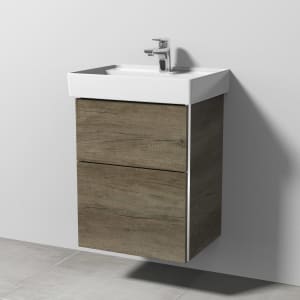 Sanipa 3way Waschtischunterbau für Keramik-Waschtisch Collaro 50 cm, 2 Auszüge mit Griffleisten